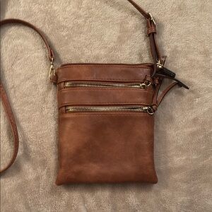 Brown Leather Crossbody Bag